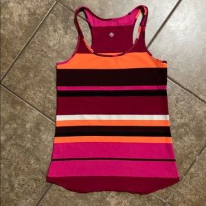 Lululemon vibrant striped tank top
